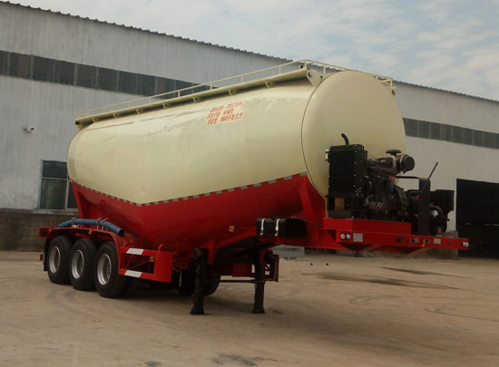 龙驰牌9.6米32.9吨3轴中密度粉粒物料运输半挂车(FLC9400GFL)