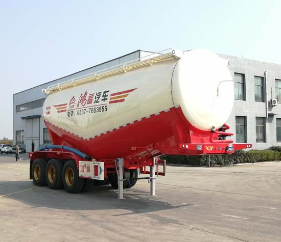 巨运牌9.1米33.5吨3轴中密度粉粒物料运输半挂车(LYZ9402GFL)