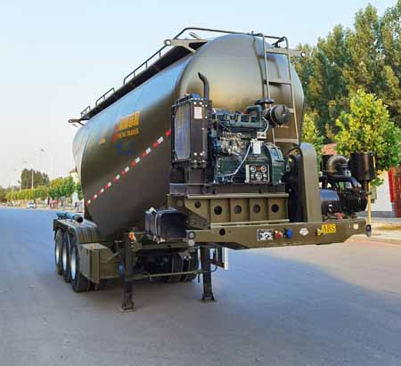 斯派菲勒牌9.5米33.1吨3轴干拌砂浆运输半挂车(GJC9400GSJ)