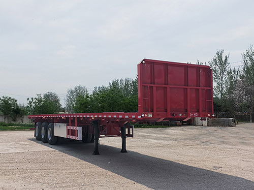 甬意州牌13米34吨3轴平板运输半挂车(NYZ9400TPB)