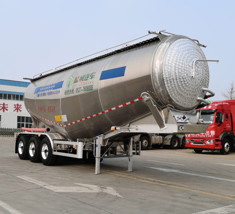 盛润牌9.5米34.5吨3轴中密度粉粒物料运输半挂车(SKW9403GFLLZ)