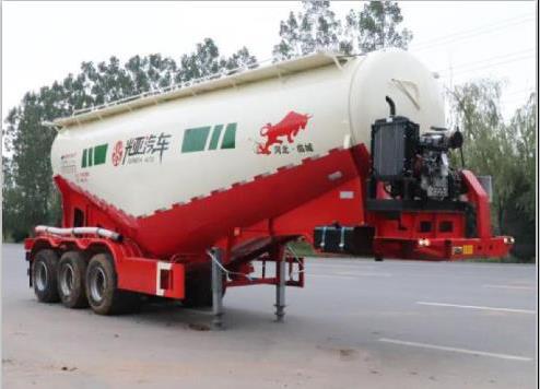 光亚通达牌10.5米33.2吨3轴干拌砂浆运输半挂车(JGY9400GSJ)
