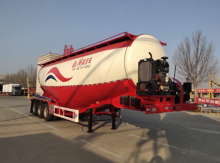 巨运牌11.4米31.8吨3轴低密度粉粒物料运输半挂车(LYZ9403GFL)