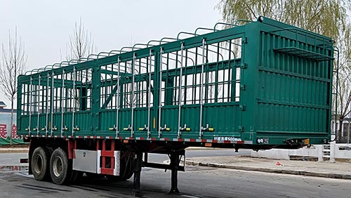 元永达牌10米30.7吨2轴仓栅式运输半挂车(ZYD9350CCY)