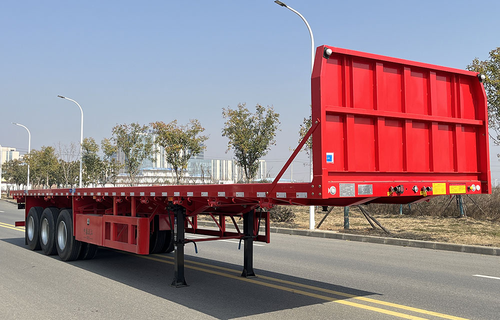 中振汉江牌13米34.2吨3轴平板运输半挂车(HJZ9400TPB)