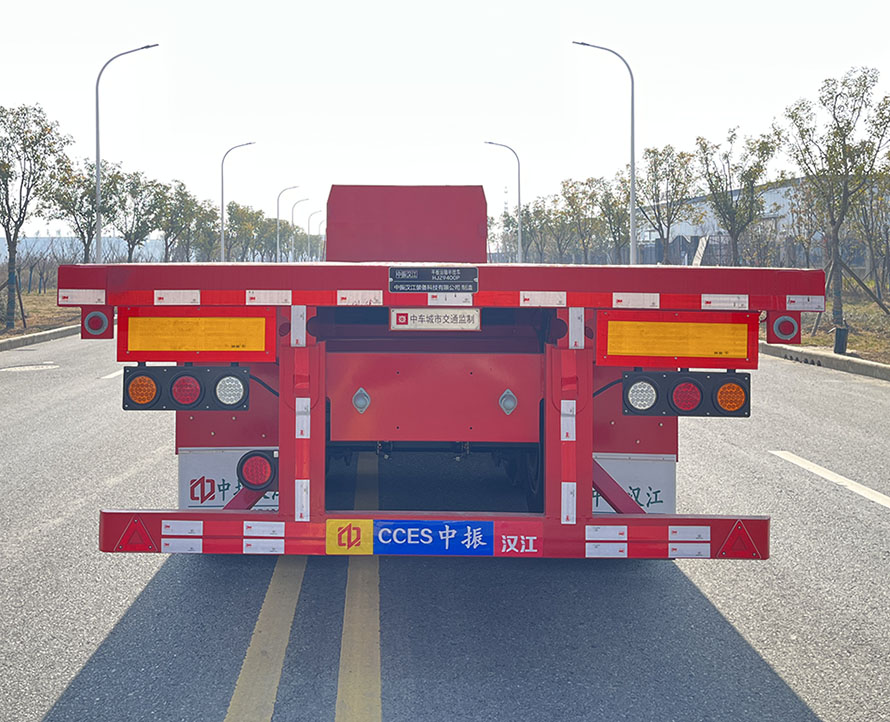 中振汉江牌HJZ9400TPB平板运输半挂车公告图片