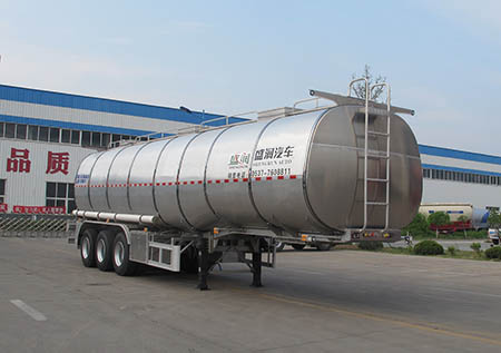 盛润牌12.2米33吨3轴铝合金液态食品运输半挂车(SKW9401GYSL)