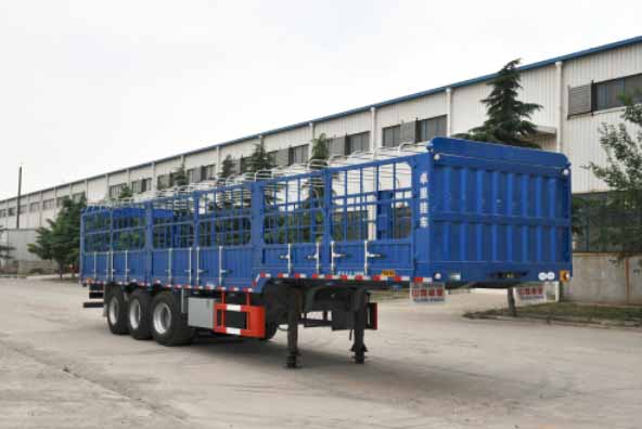 卓里-克劳耐牌13米34吨3轴仓栅式运输半挂车(SXL9407CCY)