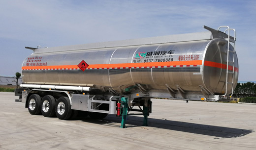盛润牌12.1米33.5吨3轴铝合金运油半挂车(SKW9406GYYA)