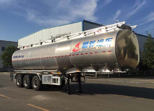 昌骅牌10.8米34.2吨3轴润滑油罐式运输半挂车(HCH9401GRH40)