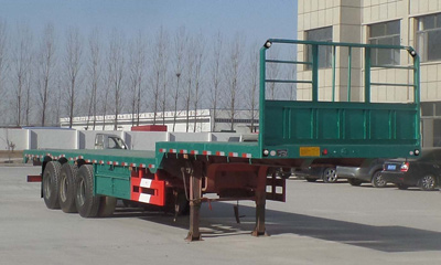 广达威牌13米34吨3轴平板运输半挂车(LCX9400TPBE)