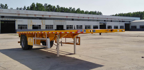 郓翔牌8.6米15.3吨1轴平板运输半挂车(YDX9180TPB)