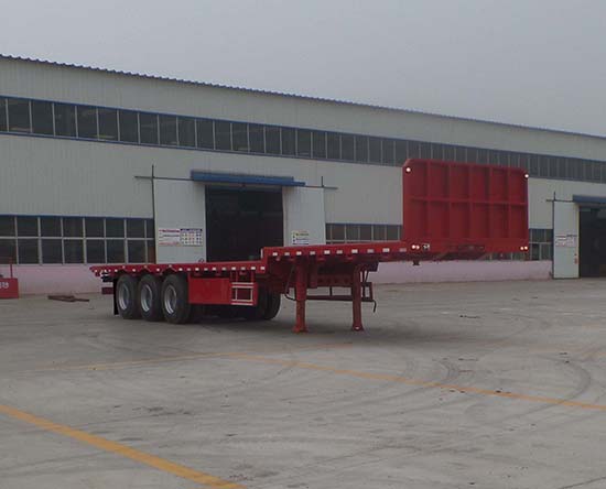 金奉源牌13米34.2吨3轴平板运输半挂车(JFY9400TPBE)