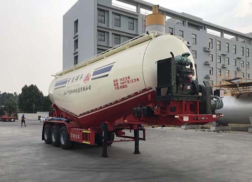 鲁旭达牌12米29.7吨3轴低密度粉粒物料运输半挂车(LZC9405GFL)