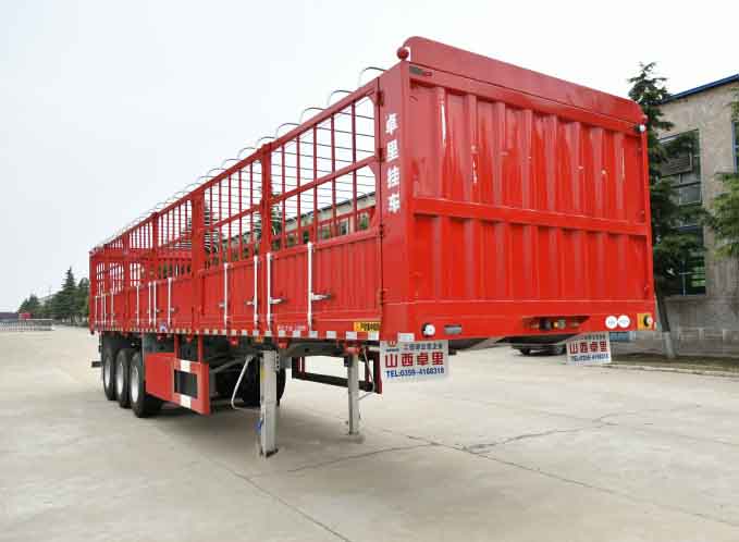 卓里-克劳耐牌12米34.5吨3轴仓栅式运输半挂车(SXL9400CCY)