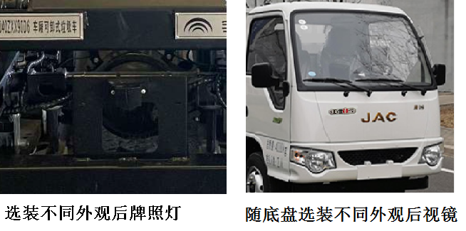 宇通牌YTZ5040ZXX90D6車廂可卸式垃圾車公告圖片