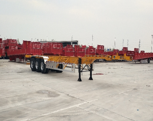 众志华兴牌14米30.5吨3轴集装箱运输半挂车(JLQ9353TJZ)