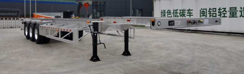 闽铝轻量化牌13.9米30.9吨3轴铝合金集装箱运输半挂车(FML9351TJZ453S1)