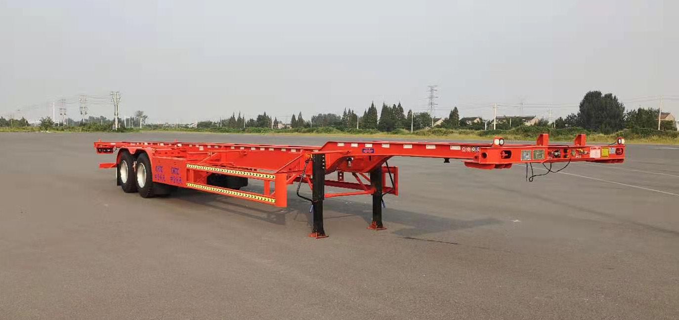 中企航天牌14米30.8吨2轴集装箱运输半挂车(HTM9340TJZ)