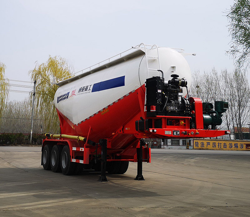通華牌9.5米33.5吨3轴干拌砂浆运输半挂车(WTY9400GSJ)