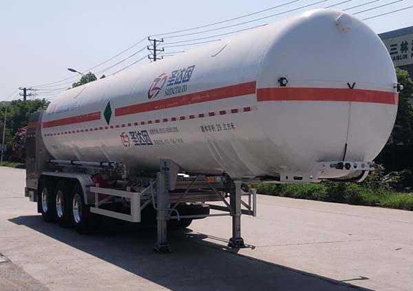 圣达因牌11.9米29.9吨3轴低温液体运输半挂车(SDY9406GDYY3)