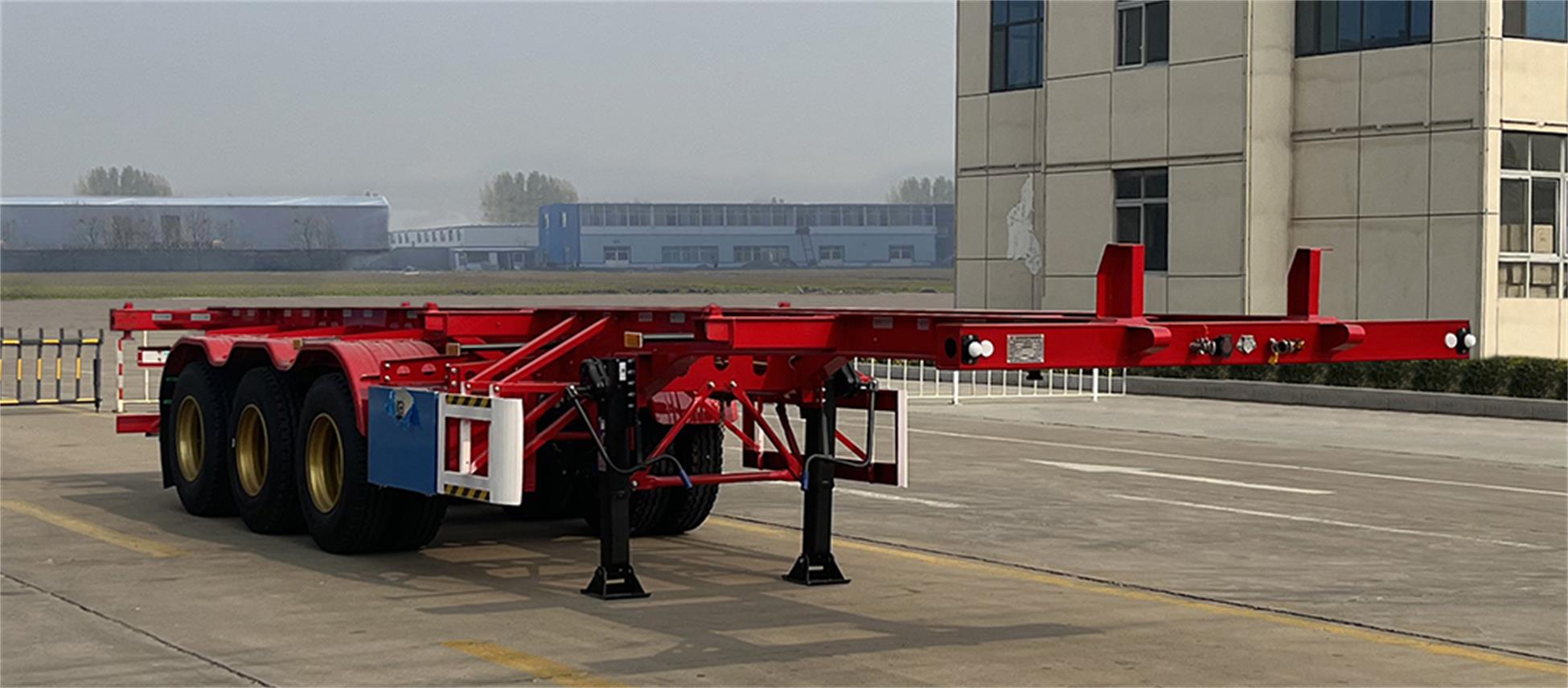 华劲牌11.2米34.7吨3轴集装箱运输半挂车(LHS9404TJZ)