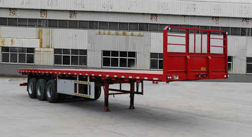 陆锋牌13米34.3吨3轴平板运输半挂车(LST9400TPB)