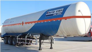 安瑞科牌13.2米23.4吨3轴低温液体运输半挂车(HGJ9380GDY)