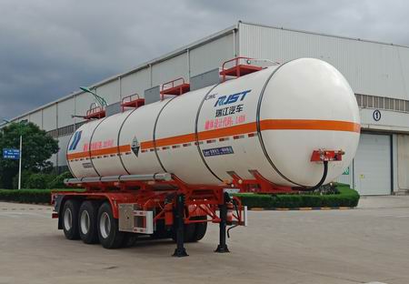 瑞江牌10.5米32.5吨3轴腐蚀性物品罐式运输半挂车(WL9408GFWF)