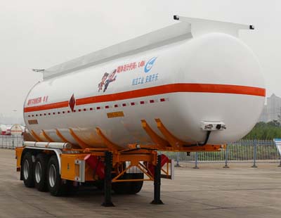 开乐牌10.6米33.5吨3轴易燃液体罐式运输半挂车(AKL9400GRY36)
