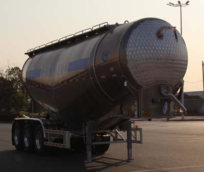 开乐牌10.1米34.3吨3轴铝合金中密度粉粒物料运输半挂车(AKL9400GFLL4)