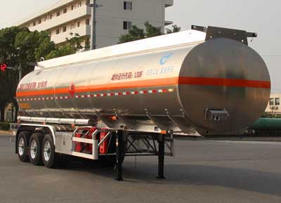 开乐牌11.7米34吨3轴铝合金易燃液体罐式运输半挂车(AKL9400GRY40)