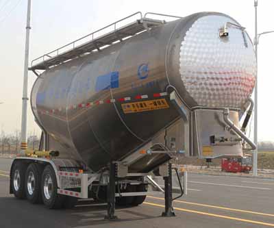 开乐牌8.8米35.1吨3轴铝合金中密度粉粒物料运输半挂车(AKL9400GFLL5)