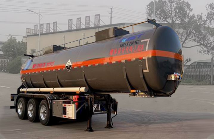 瑞江牌10.2米34吨3轴腐蚀性物品罐式运输半挂车(WL9404GFWD18Y)