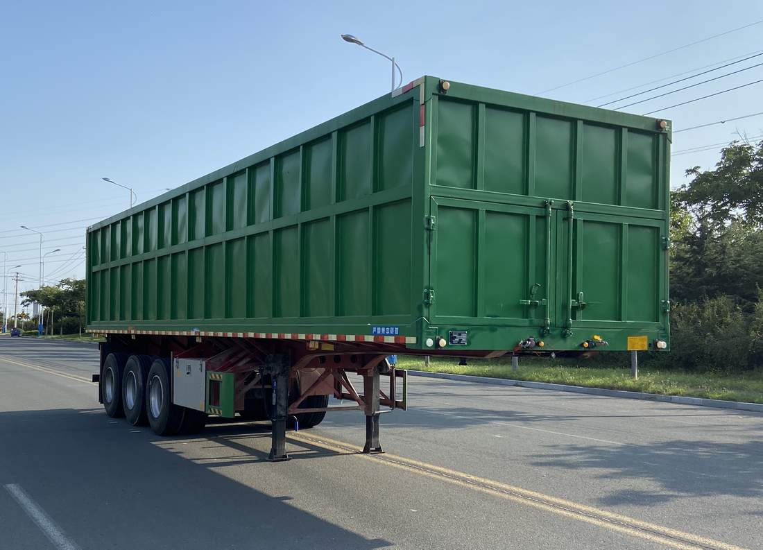 骏程牌11米32.7吨3轴散装粮食运输半挂车(HLE9400ZLS)