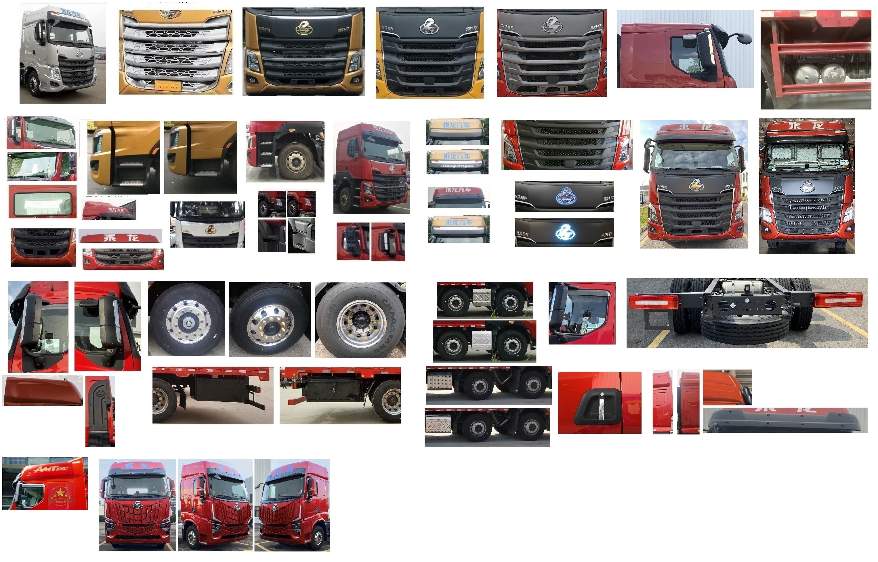 乘龍牌LZ5310TPBH7FC1平板運(yùn)輸車公告圖片