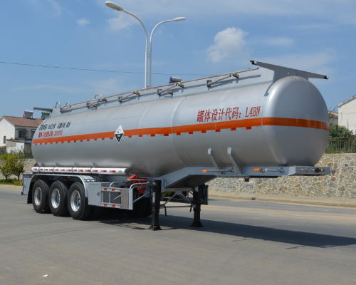 欧曼牌11.5米32.9吨3轴腐蚀性物品罐式运输半挂车(HFV9404GFW)