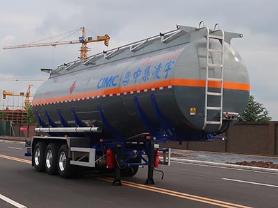 凌宇牌11.2米32.6吨3轴易燃液体罐式运输半挂车(CLY9405GRYA)