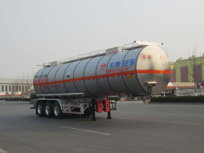 正康宏泰牌11.8米34吨3轴腐蚀性物品罐式运输半挂车(HHT9407GFWA)