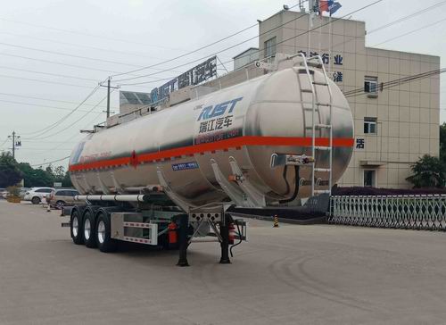 瑞江牌12.6米34吨3轴铝合金易燃液体罐式运输半挂车(WL9407GRYJ04)