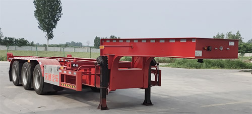 梁山天通牌9.6米34.8吨3轴集装箱运输半挂车(LML9405TJZ)