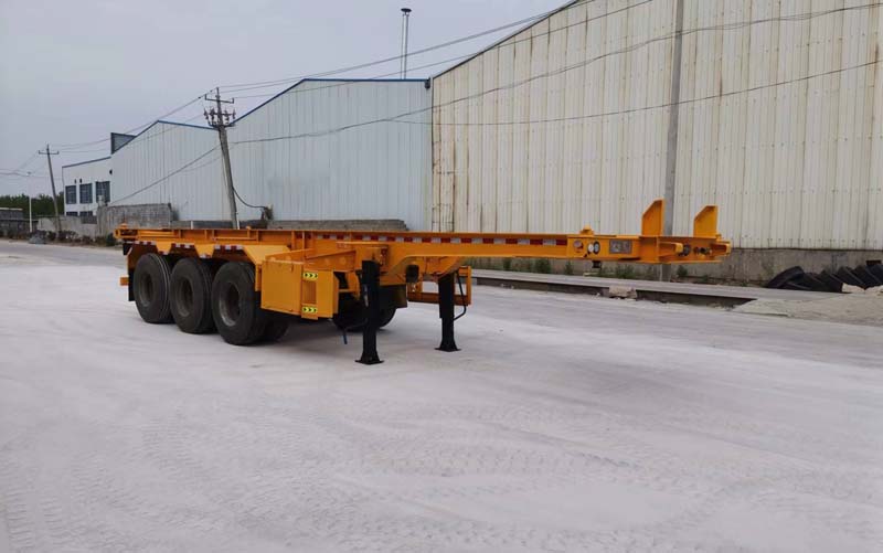 亚中车辆牌9.5米35.2吨3轴集装箱运输半挂车(WPZ9404TJZ)