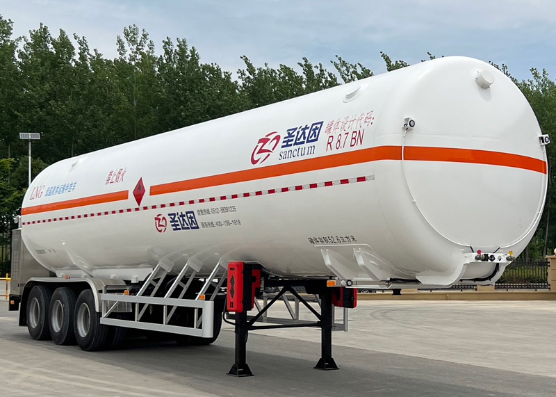 圣达因牌13米23吨3轴低温液体运输半挂车(SDY9383GDYT)