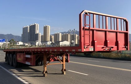 南明牌13米32.2吨3轴平板运输半挂车(LSY9408TPB)