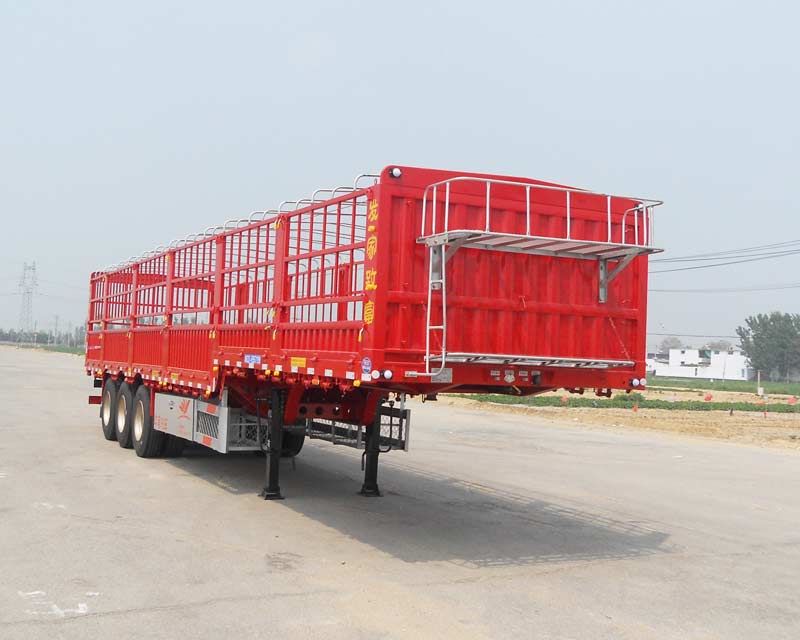 红荷北斗牌13米33.8吨3轴仓栅式运输半挂车(SHB9400CCY)