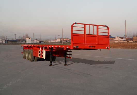 红荷北斗牌13米34.4吨3轴平板运输半挂车(SHB9400TPB)