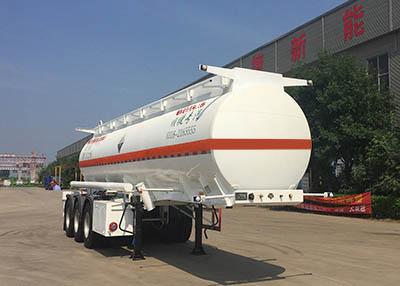 川腾牌10米32.5吨3轴腐蚀性物品罐式运输半挂车(HBS9400GFW)