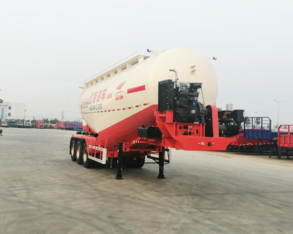 红荷北斗牌10.5米32.3吨3轴中密度粉粒物料运输半挂车(SHB9400GFLA)