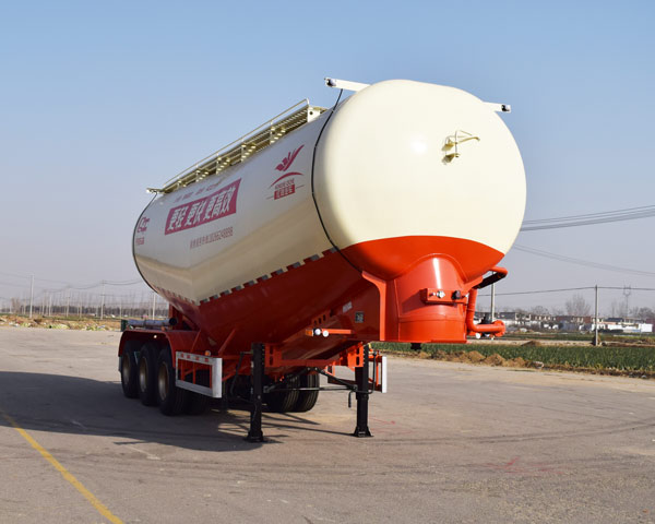 红荷北斗牌9.7米32.5吨3轴中密度粉粒物料运输半挂车(SHB9409GFL)