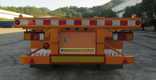 闽兴牌FM9350TJZ骨架式集装箱运输半挂车公告图片